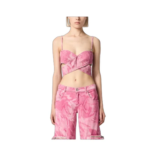 Camouflage Printed Cross Top