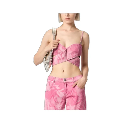 Camouflage Printed Cross Top