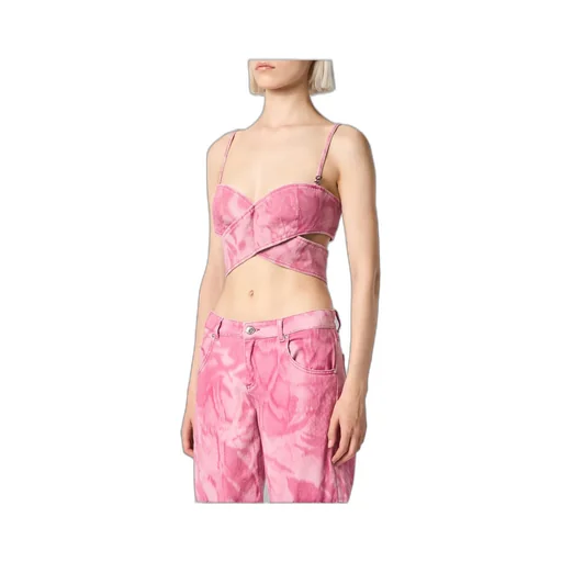 Camouflage Printed Cross Top
