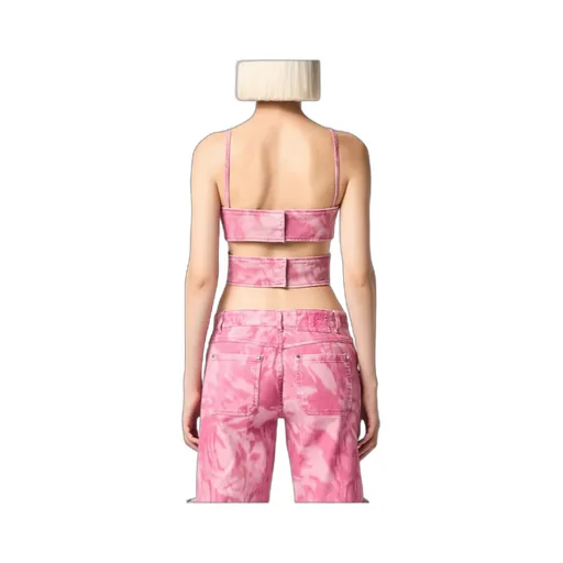 Camouflage Printed Cross Top