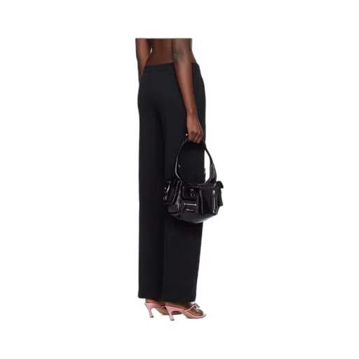 Buckle-Detail Flared Trousers