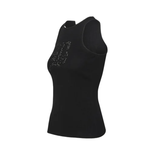 Logo Embellished Ribbed-Knit Tank Top