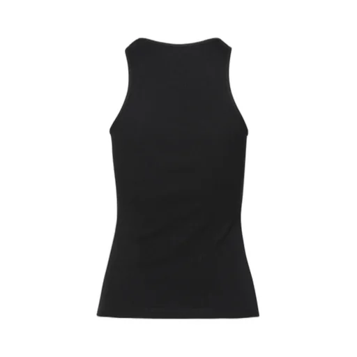 Logo Embellished Ribbed-Knit Tank Top
