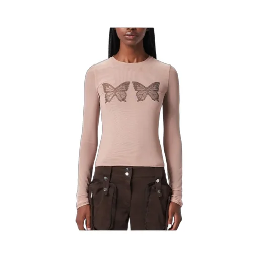 Crystal-Butterfly Tulle T-Shirt