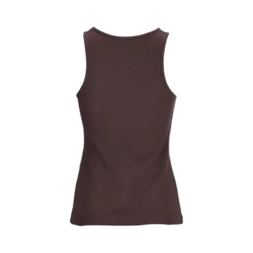 Rhinestoned Ribbed-Knit Tank Top