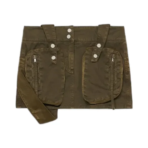 Medium Waist Miniskirt With Pockets