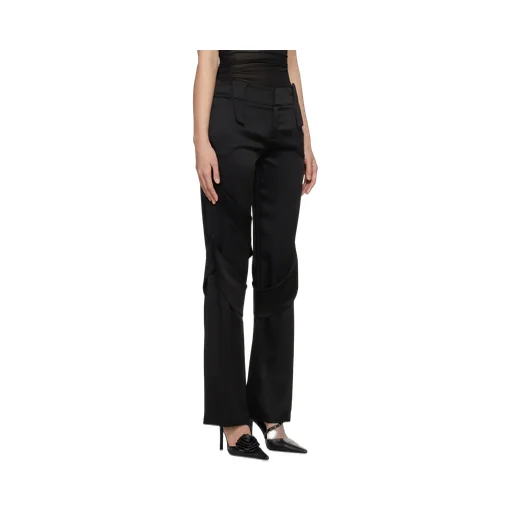 Satin Straight-Leg Trousers