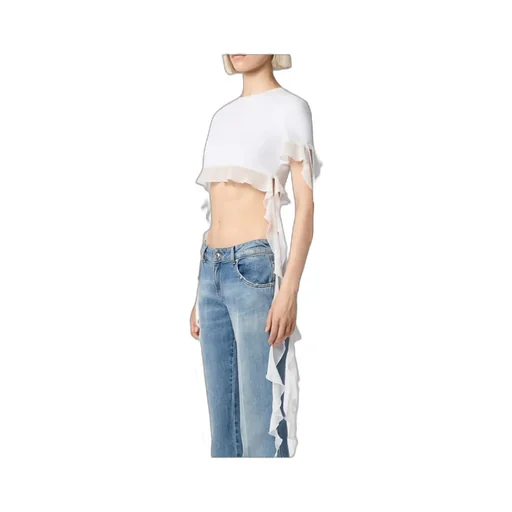 Ruffled Cotton Crop Top