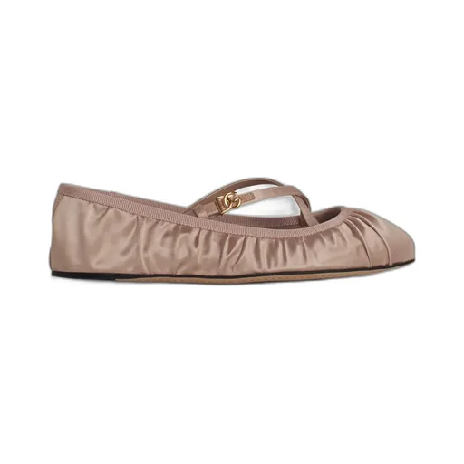 Logo-Buckle Ballet Flats