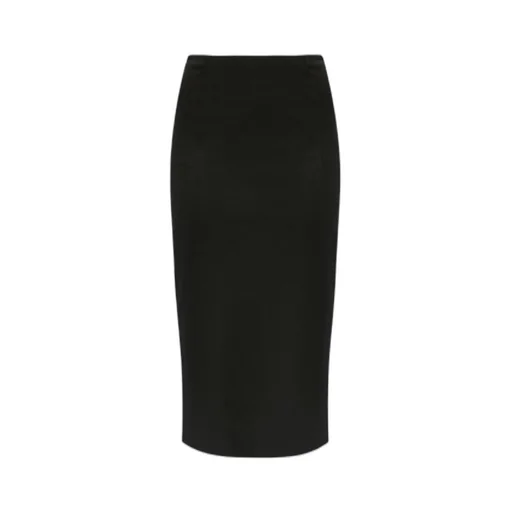 Technical Ottoman Calf-Length Pencil Skirt