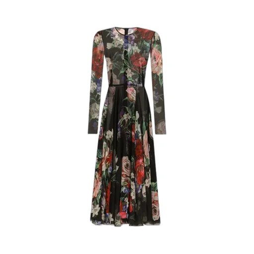 Floral-Print Midi Dress