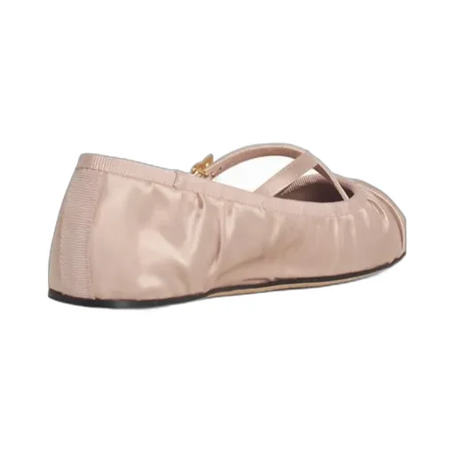 Logo-Buckle Ballet Flats