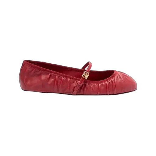 Dg Logo Plaque Ballet Flats