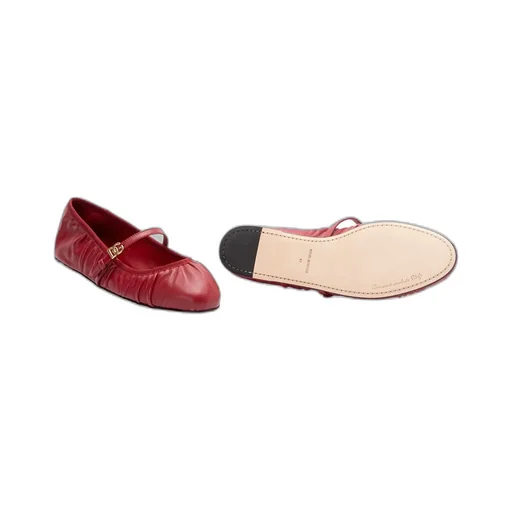 Dg Logo Plaque Ballet Flats