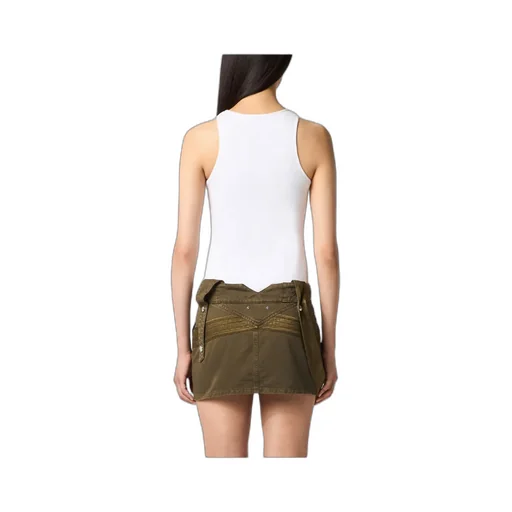 Brooch-Detail Crewneck Tank Top