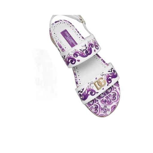 Majolica-Print Sandals