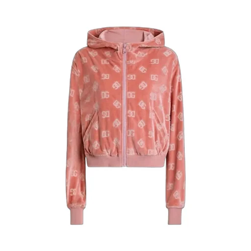 Dg Logo Jacquard Chenille Hoodie