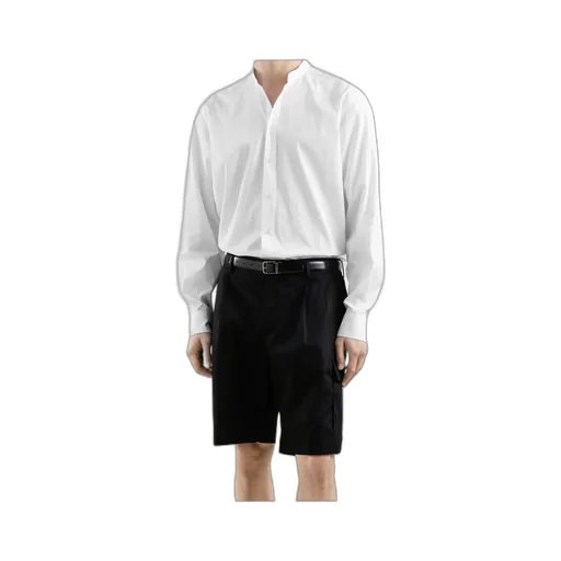 Mandarin Collar Long Sleeved Shirt
