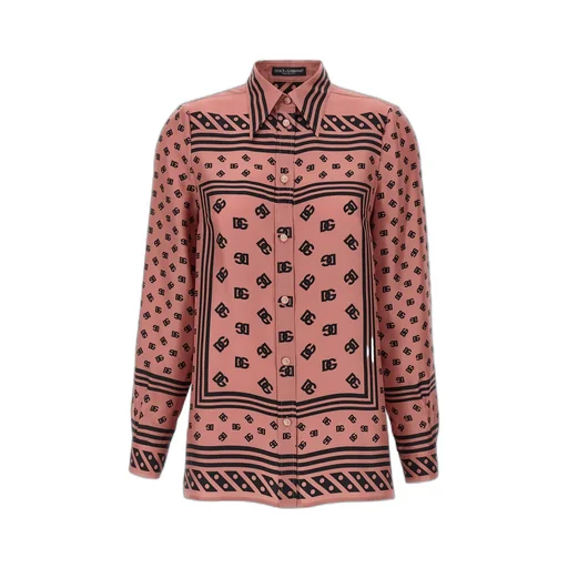 All-Over Dg Logo Scarf Printed Shirt