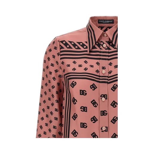 All-Over Dg Logo Scarf Printed Shirt