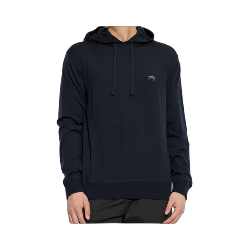 Logo Plaque Drawstring Hoodie