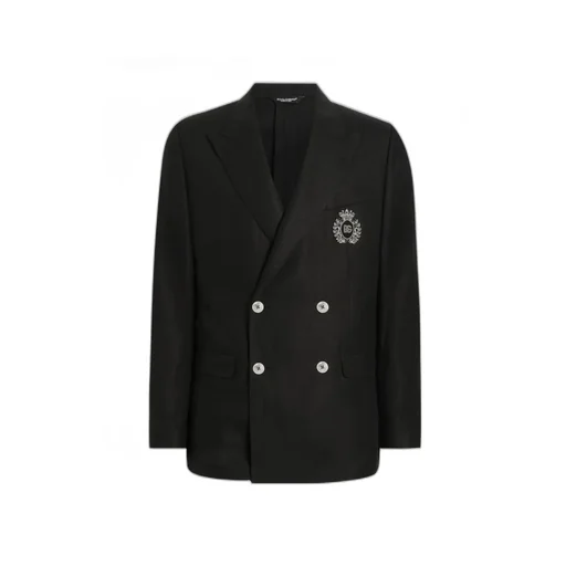 Heraldic Emblem Double-Breasted Tailored Jacket