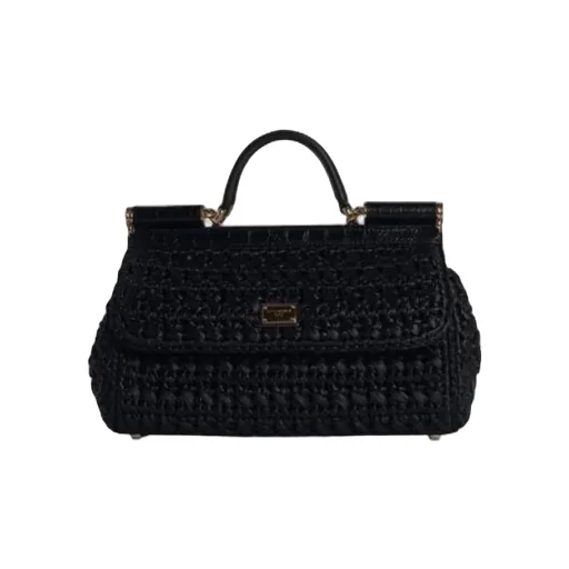 Logo Plaque Top Handle Bag