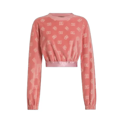 Monogram-Jacquard Velvet Sweatshirt