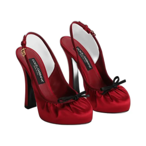 Bow Detailed Satin Pumps