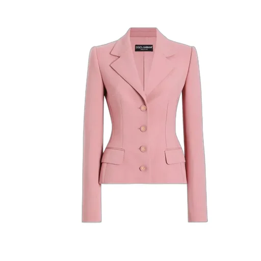 Single-Breasted Crepe Jacket