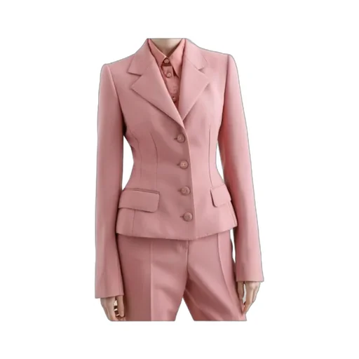 Single-Breasted Crepe Jacket