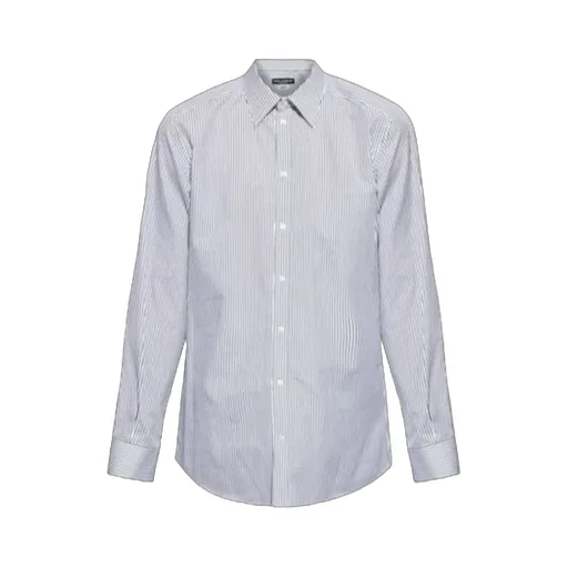 Striped Curved Hem Shirt