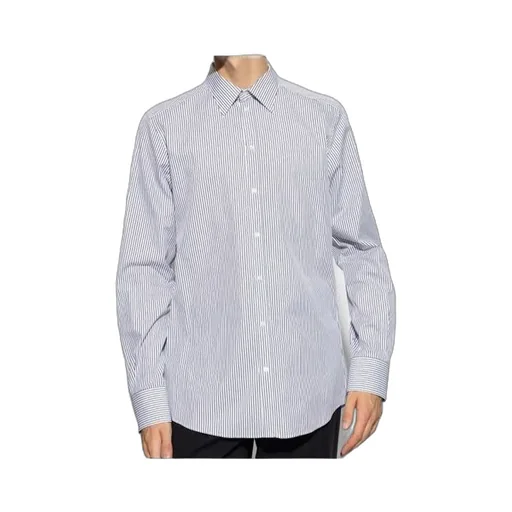 Striped Curved Hem Shirt