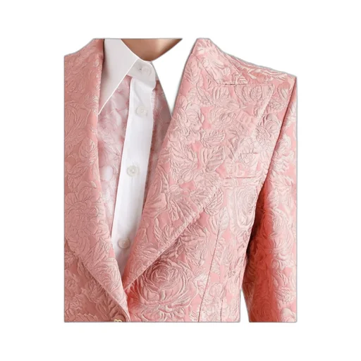 Floral-Jacquard Blazer