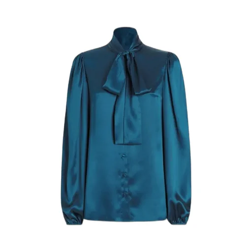 Pussybow-Collar Blouse