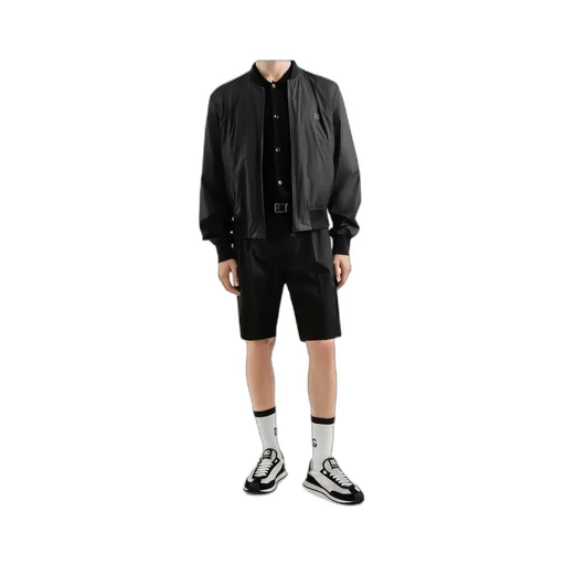 Logo Tag Zipped Bomber Jacket