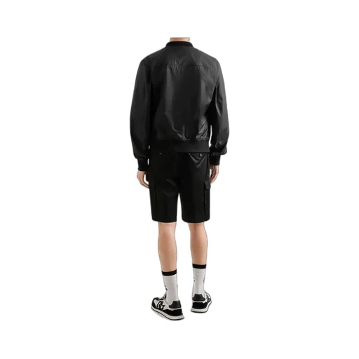 Logo Tag Zipped Bomber Jacket