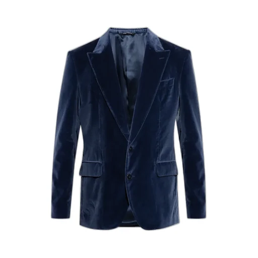 Single-Breasted Velvet Blazer