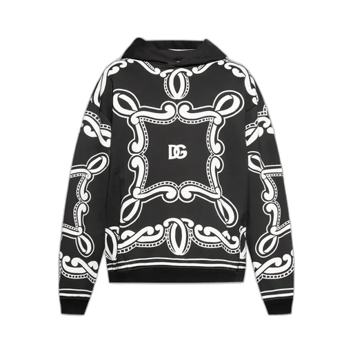 Bandana Printed Drop Shoulder Hoodie