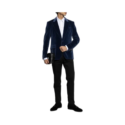 Single-Breasted Velvet Blazer