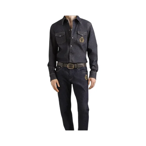 Heraldic Emblem Denim Shirt