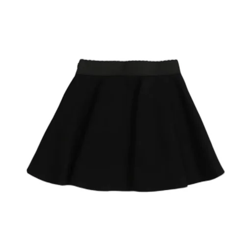 Logo Embroidered Pleated Skirt
