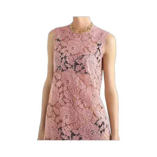 A-Line Sleeveless Mini Lace Dress