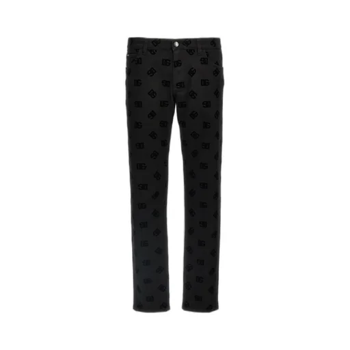 Dg Logo Jacquard Jeans