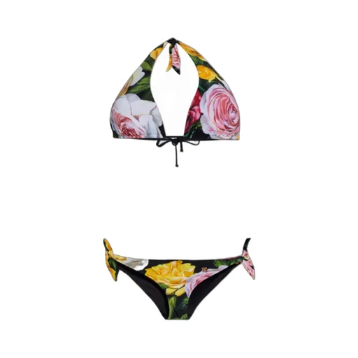 Floral Motif Two-Piece Swimsuit