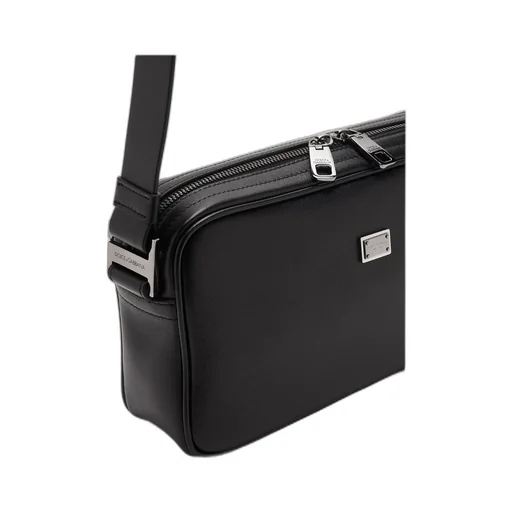 Logo Tag Zipped Messenger Bag