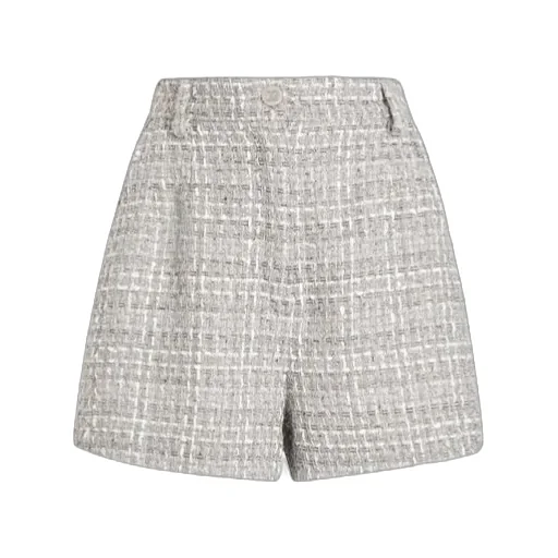 High-Waist Tweed Shorts