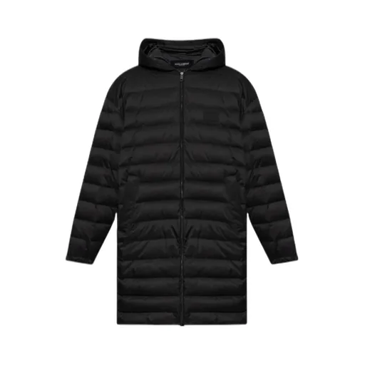 Logo Patch Quilted Down Coat