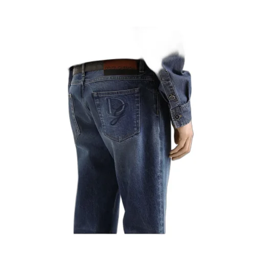 Logo Embroidered Slim-Fit Jeans