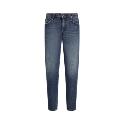 Logo Embroidered Slim-Fit Jeans
